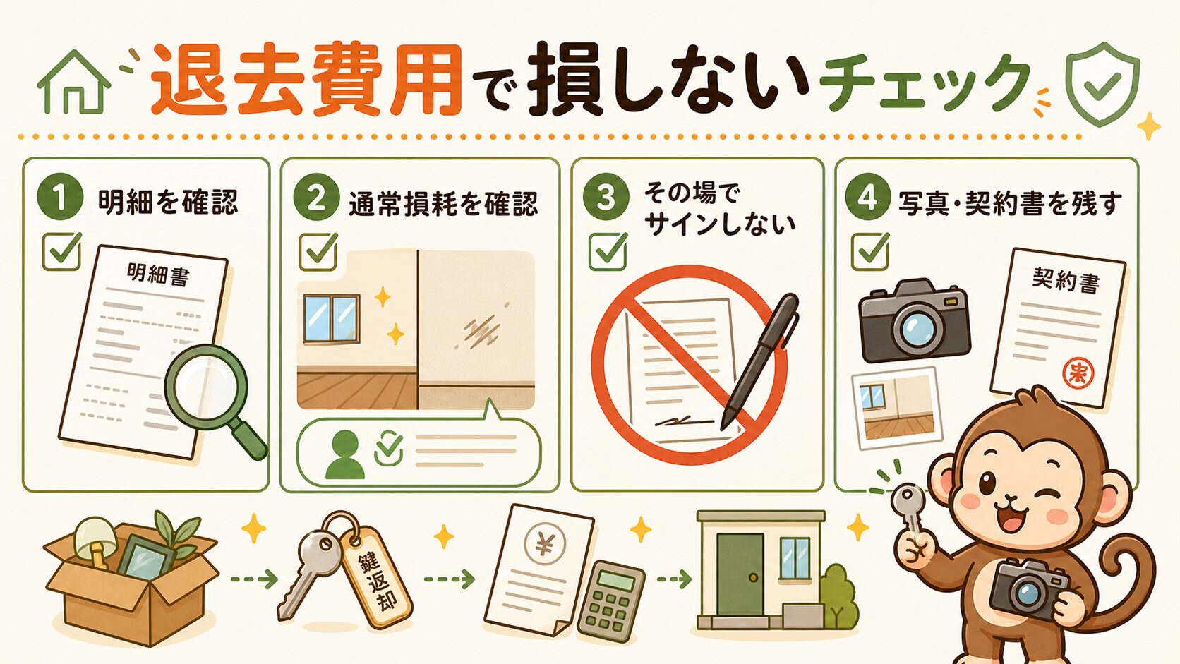 退去費用で損しないチェック