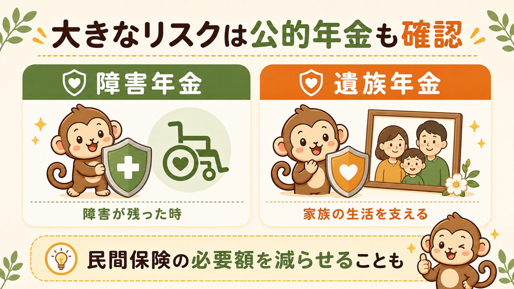 障害年金と遺族年金を確認する