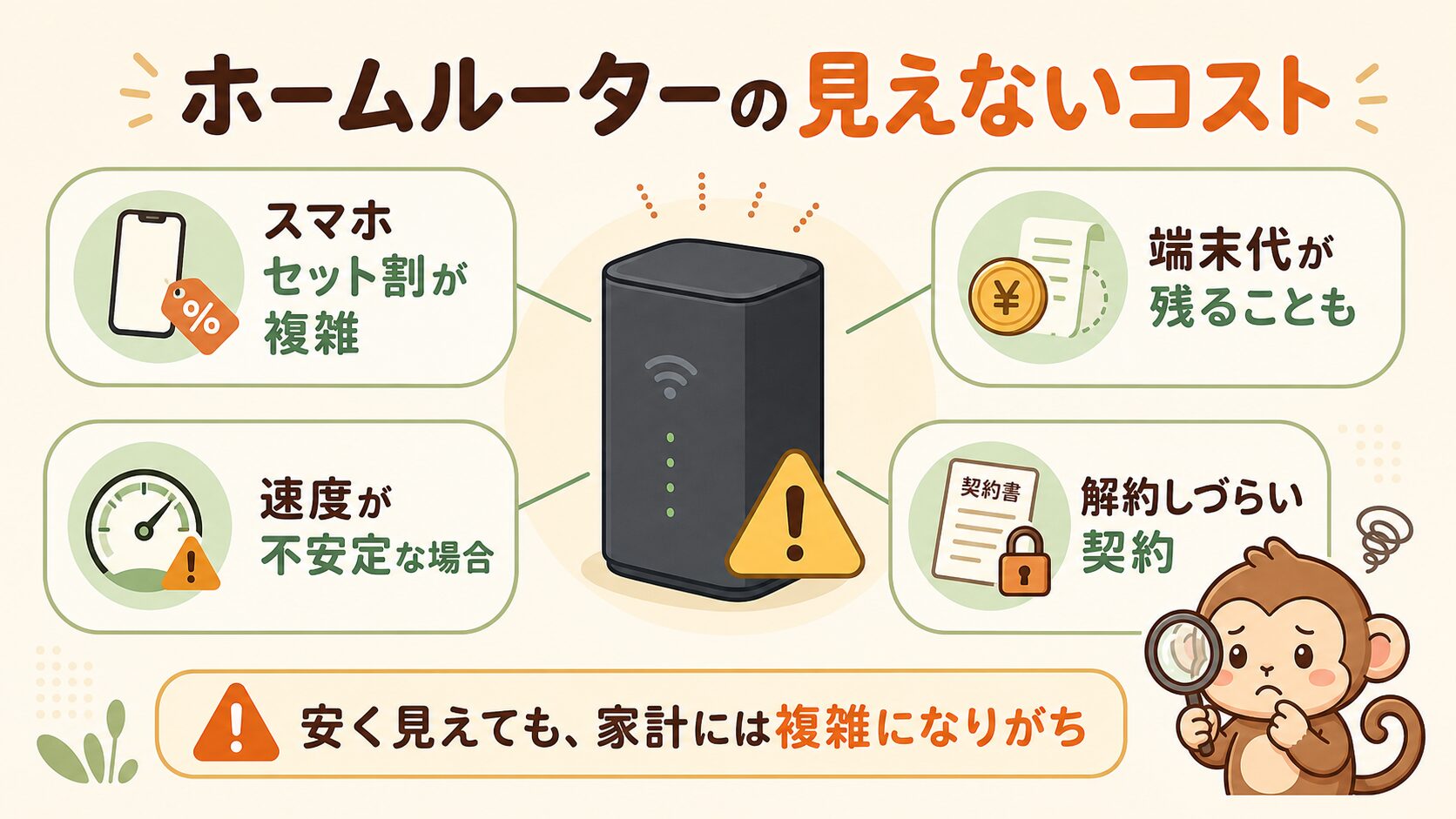 ホームルーターの見えないコスト